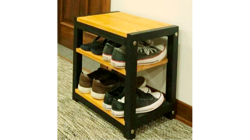 92 – Sapateira 3 tampos – ferro com madeira