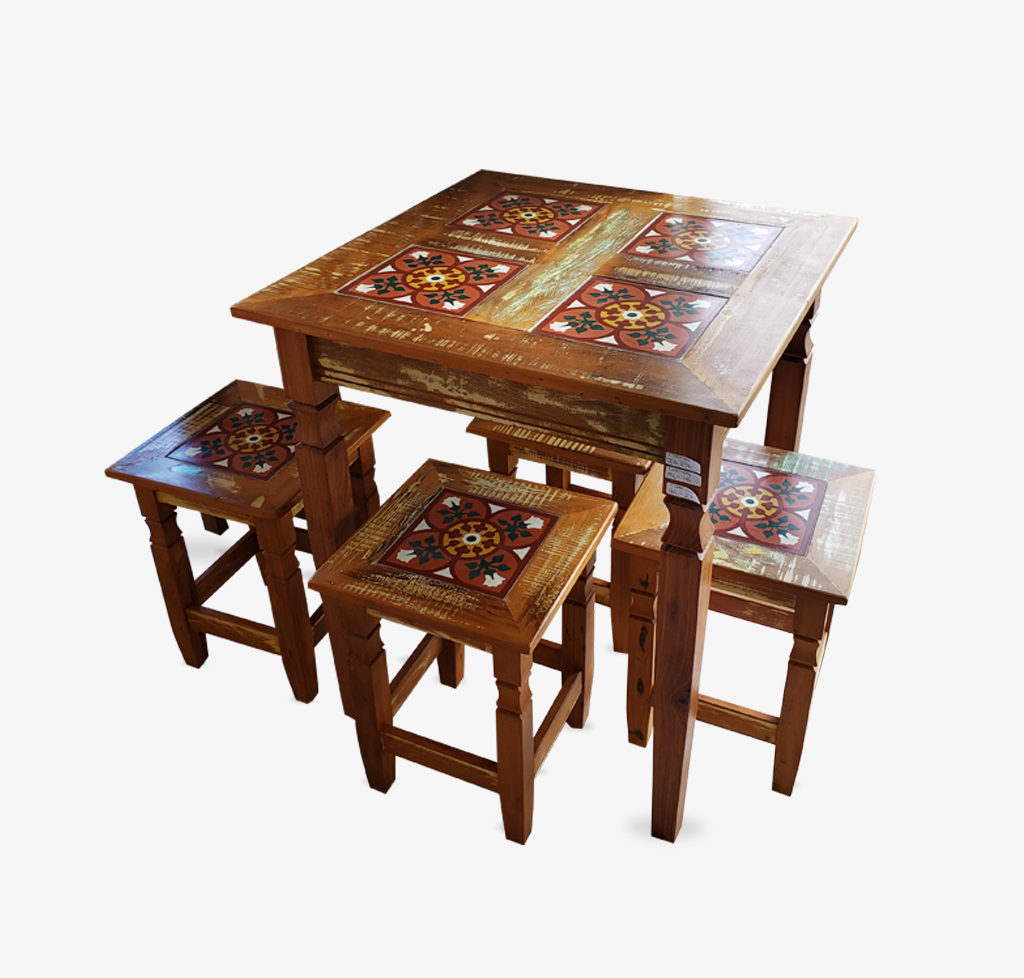 Mesa acabamento com ladrilho hidráulico